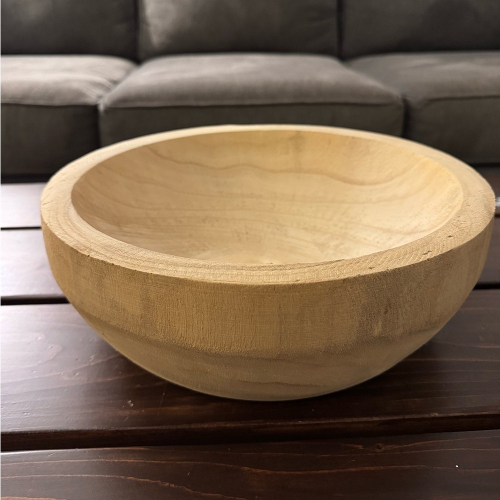 Studio McGee wooden decorative bowl, like new